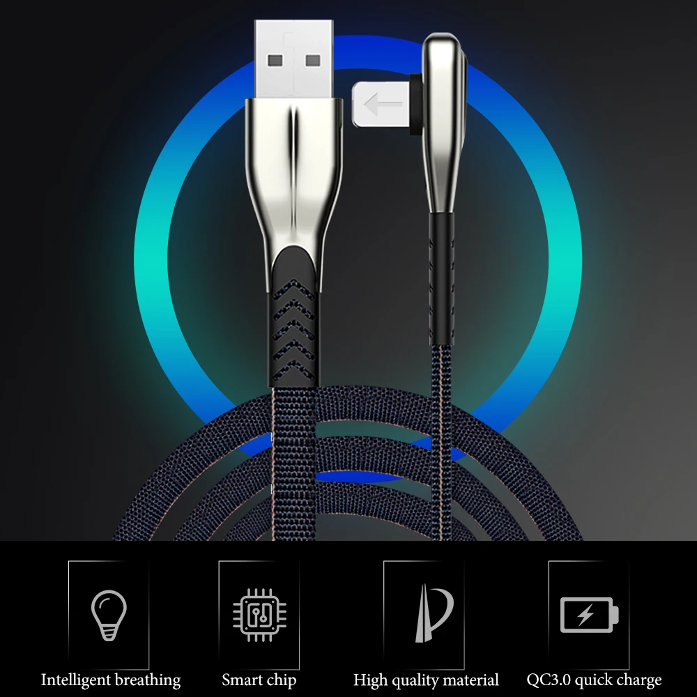 Микро USB телефонный кабель для Android из алюминиевого сплава Быстрая зарядка TPE волоконный кабель для samsung для Xiaomi Micro USB телефонный кабель