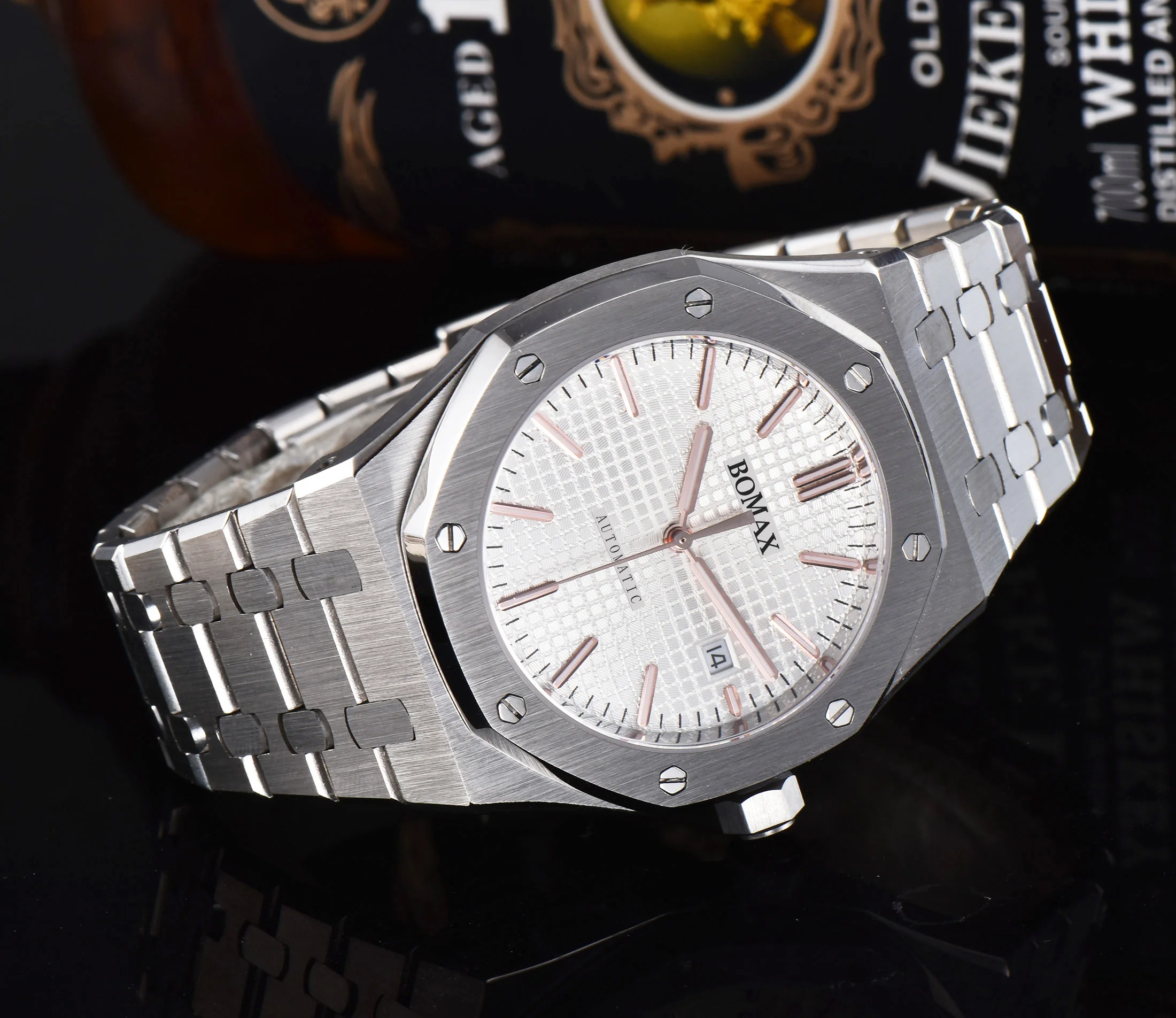 BOMAX часы мужские 41 мм Топ люксовый бренд модные спортивные автоматические механические часы для мужчин сапфировое стекло водонепроницаемые часы