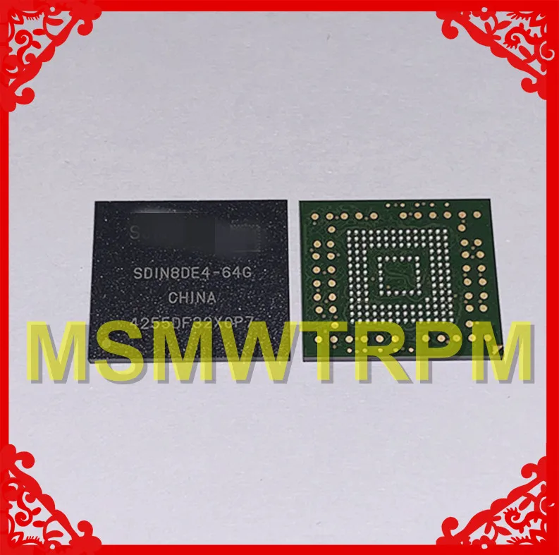 SDIN8DE4-64G BGA153Ball EMMC4.5 4,5 64 Гб памяти мобильного телефона новые оригинальные и подержанные припаянные шары протестированы ОК