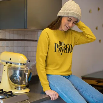 

ONSEME 90s Psycho Sweatshirt Womens Unisex Adult Clothes Fashion Crewneck Sweatshirt Tumblr Aesthetic Fall Clothing hoodies S-90