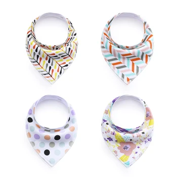 

4pcs Baby Bibs Triangle Bandana Cotton Feeding Smock Apron Infant Burp Cloths Saliva Towel Baby Eating Accessory Baby Stuff