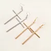 1pair Fashion Bohemian Punk Earrings Jewelry cross shape gold &silver color Earrings Best Gift for Women Girl E048 ► Photo 2/6