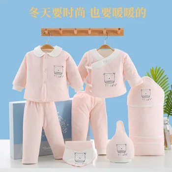 

cotton newborn clothes set newborn baby girl clothes newborn baby boy clothes set baby kleding 8 pieces winter baby set hot sale
