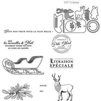 

French word 2020 3D New Christmas Metal Cutting Dies and Scrapbooking For Paper Making Birthday Embossing Card Craft Stamps Set