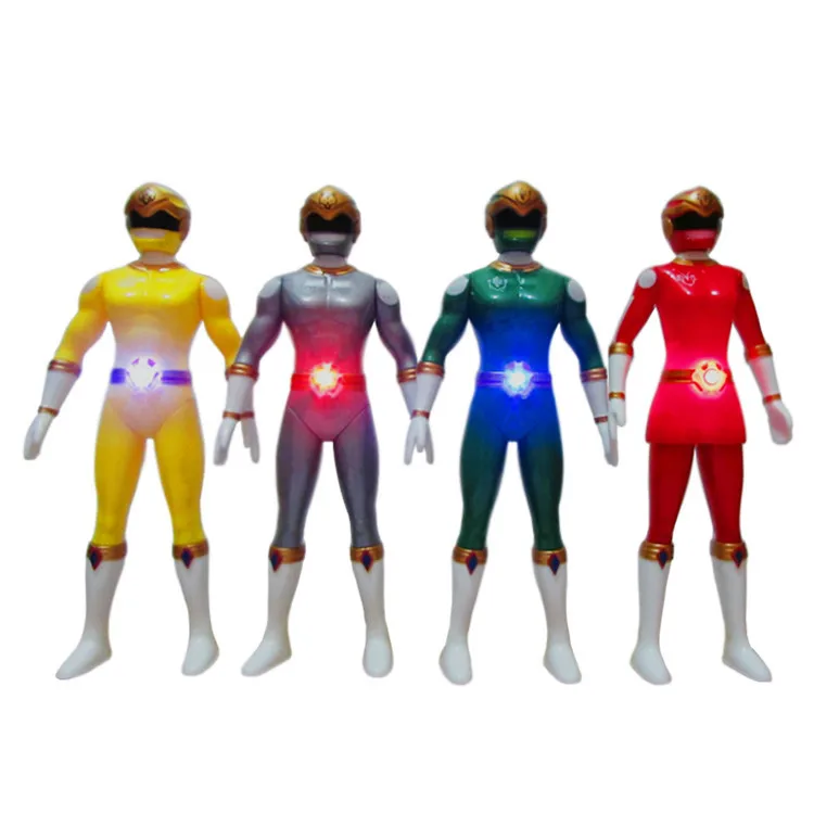 

CHILDREN'S Toy Mythical Creatures Jingang 4 Movable Joint Robot Models Figurine Shining Sound Making