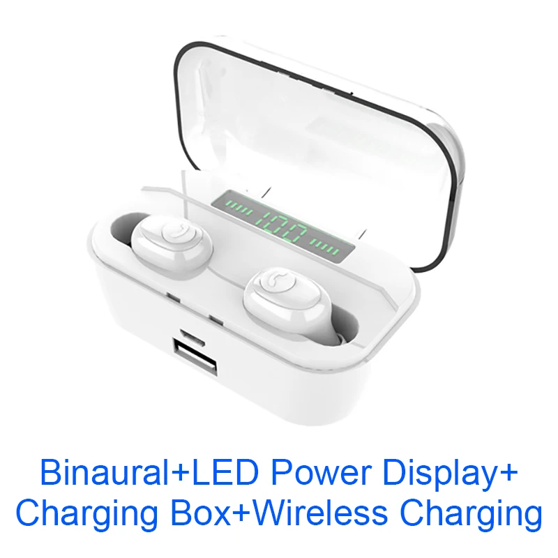 Dual ear white 3 Мини Новые Bluetooth наушники G6s TWS IPX7 8D бас беспроводной зарядки светодиодный дисплей 3500 мАч многофункциональные наушники гарнитура - Цвет: Dual ear white 3