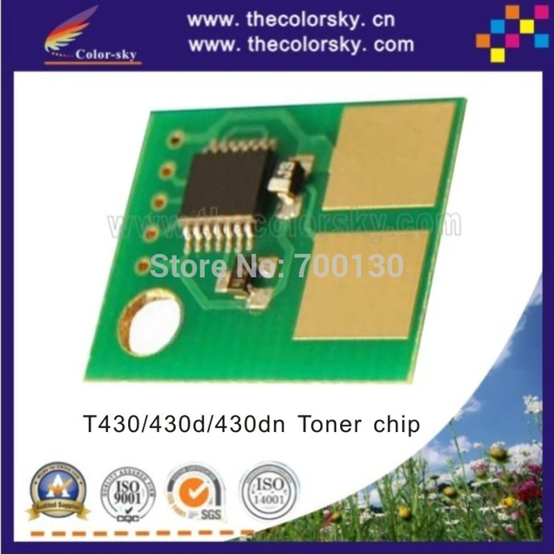 4 шт./лот совместимый смарт-тонер чип для Lexmark T430 T430D T430DN для IBM IP1422 IP 1422 BK 6 K/12 k(CS-LE430