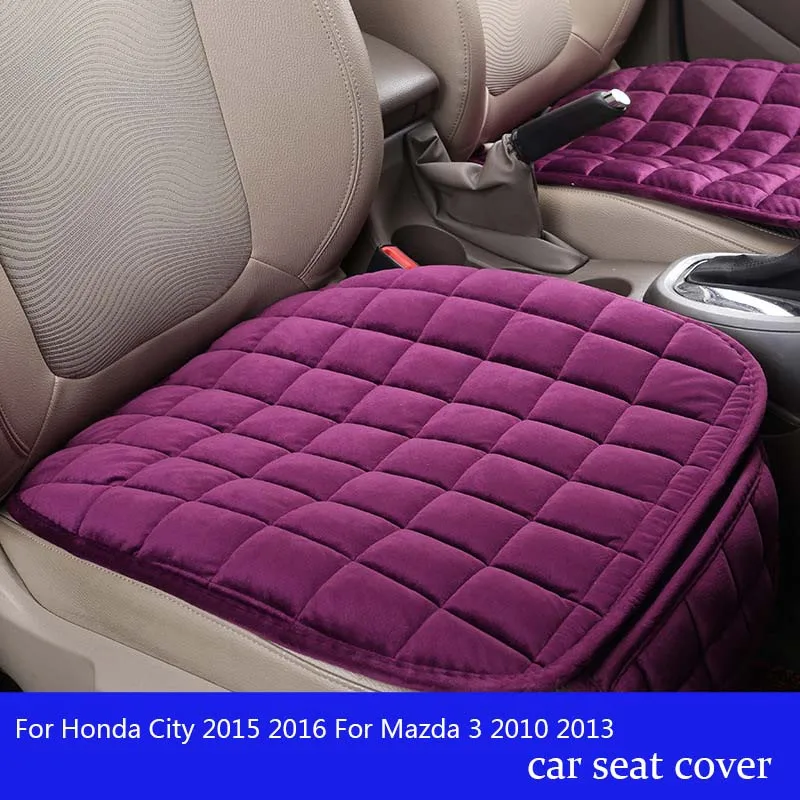 Чехол для автомобильного сиденья плюшевая подушка стула Honda City 2015 2016 Mazda 3 2010 2011 202