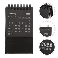 

1Pc Stylish Color 2022 Tabletop Calendar Decorative Small Calendar Desktop Decor