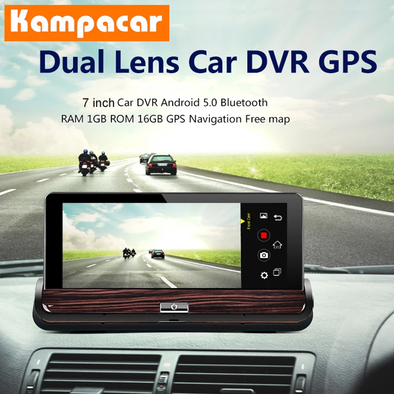 Kampacar Android Smart Mirror gps Coche 3g Wifi видео рекордер с Навигатором 7 дюймов Europa Автомобильный gps навигатор туристический для автомобилей