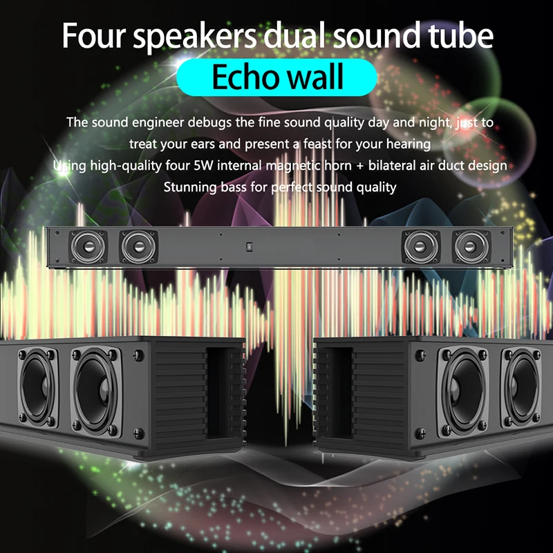 Home Theater High Power 40W Soundbar Bluetooth