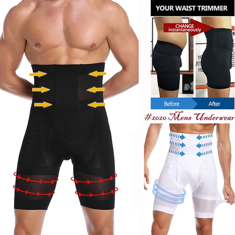 Mens Body Shaper Compressie Shorts Taille Trainer Tummy Controle