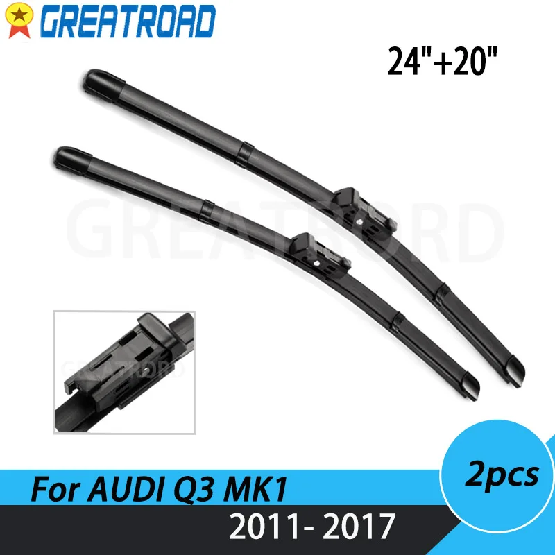 

Щетки стеклоочистителя LHD для AUDI Q3 MK1 2011-2017, лобовое стекло, переднее стекло, 24 + 20 дюймов