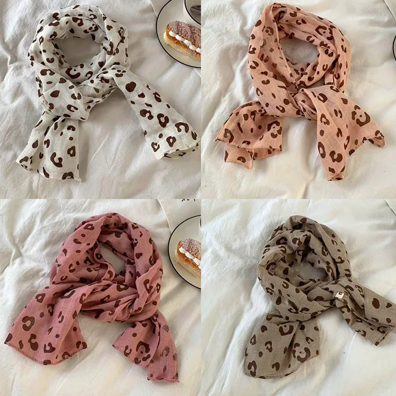 

Soft Baby Scarf Winter Leopard Print Scarf For Baby Bibs Kids' Things Children Girls Neck Warmer Autumn Toddler Scarf For Kids