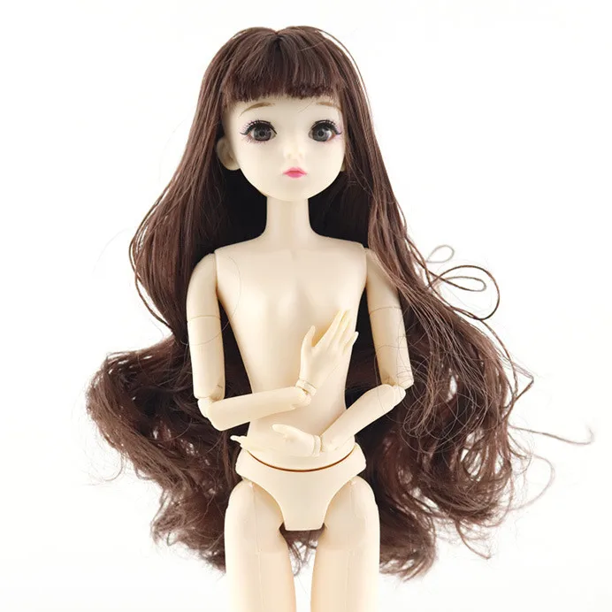 1/6 BJD куклы 20 шарниров куклы 4D глаза 30 см кукла длинные волосы парик женский голый обнаженный тело куклы игрушки для девочек игрушки для детей
