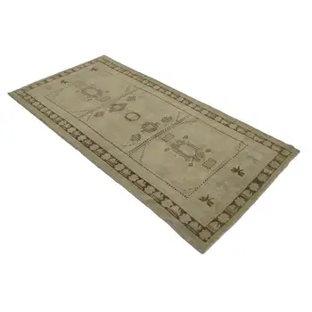 

105x210 Cm Beige Handmade Vintage Anatolian Rug-3x7 Ft