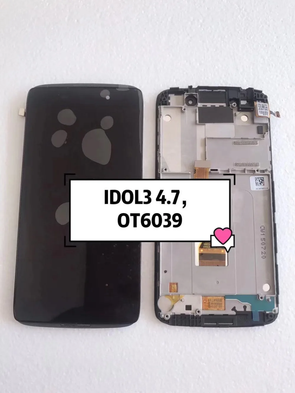 Тестовый ЖК-дисплей для Alcatel One Touch Idol 3 OT6039 6039 6039A 6039K 6039Y сенсорный экран дигитайзер+ инструменты в сборе рамка