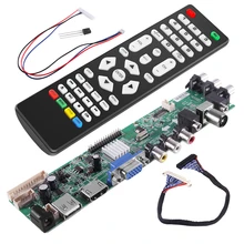 3663 novo sinal digital DVB-C DVB-T2 dvb-t universal lcd tv controlador driver placa atualização 3463a russo usb jogar lua63a82