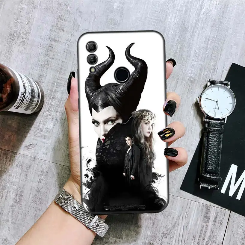 Малефисента госпожа зло черная крышка чехол для телефона для huawei Y9 Y5 Y6 Y7 Honor 10 9 Lite 9X8X8 S 8A фотоаппаратов моментальной печати 7S 7A 10i 20i V20 Кок