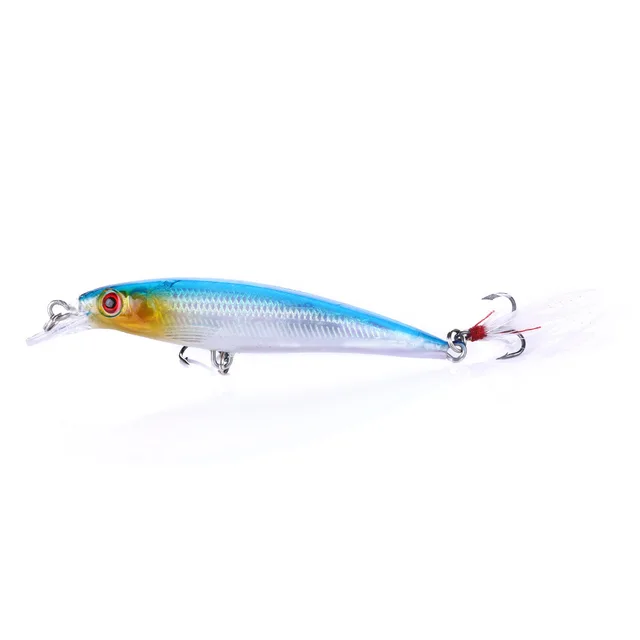 1 Pcs Minnow Fishing Lures 90mm 8g Bass Trolling Artificial Hard Bait Crankbait Wobblers 3D Eyes Pike Carp Bait Fishing Tackle 04