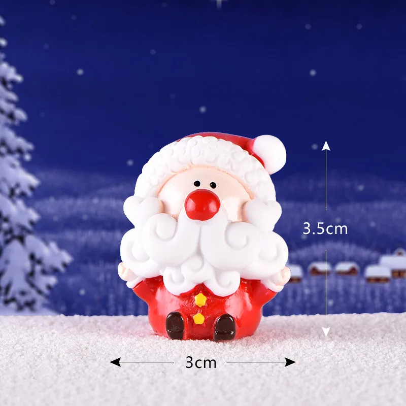 Santa Claus B Миниатюрная Статуэтка «любовь», «Луна», «Снеговик», модель, пейзаж, кукольный домик, украшение для дома, сказочный сад, аксессуары, современные - Цвет: Santa Claus B