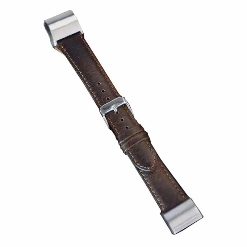 For Fitbit Charge 2 Leather Watch Strap Wristband Replacement Soft Genuine for 17 inch Wrist Wearable Adjustable Length Dropship