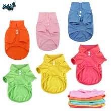 

Hot Dog Clothes Candy Color Puppy Kitten Cat POLO Shirt Teddy Dog T-shirt Pet Clothing All-Season Short-sleeved for Dog