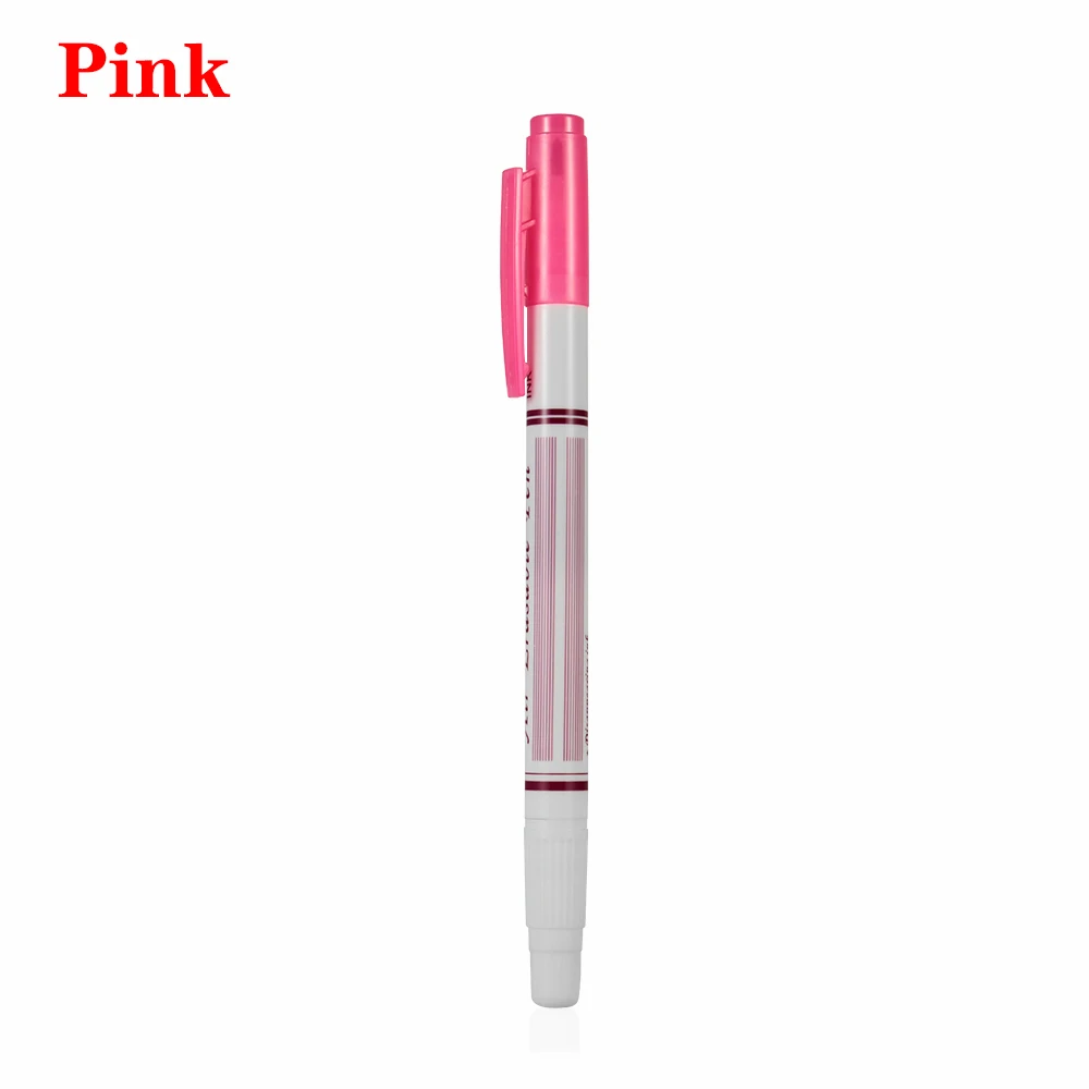 1 шт. новая пластиковая Водорастворимая стираемая ручка с двойной головкой автоматически исчезает ручка по ткани маркер аксессуары для домашнего шитья - Цвет: Pink