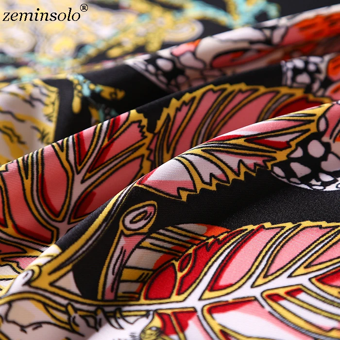 Zeminsolo, модный дизайн, квадратный шелковый шарф для женщин, бандана, Женская шаль, хиджаб, элегантные атласные шарфы для женщин, 130*130 см