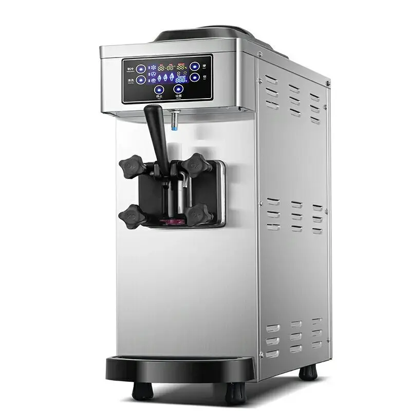 

Automatic Ice Cream Machine Commercial Mini Soft Ice Cream Machine All Stainless Steel Silent Monochromatic Ice Cream Machine