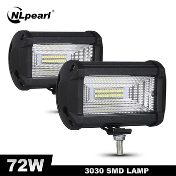 

Nlpearl 5inch 72W Light Bar/Work Light Spot&Flood Beam LED Work Light Fog Lamp for Off Road Truck Boat ATV LED Light Bar 12V