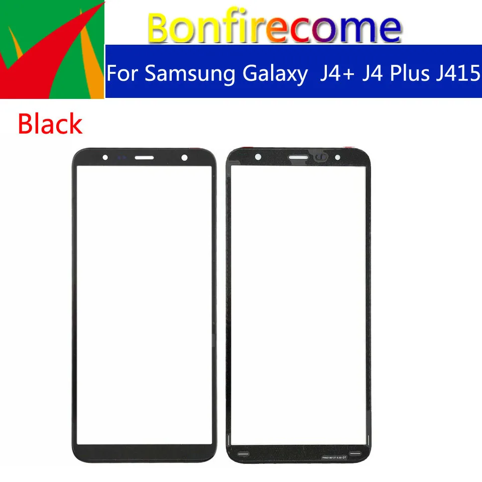 10 шт \ Лот Touchsceen для samsung Galaxy J4+ J4 Plus J415 J415F J415DS переднее внешнее стекло сенсорный экран Замена объектива 6,0 дюймов