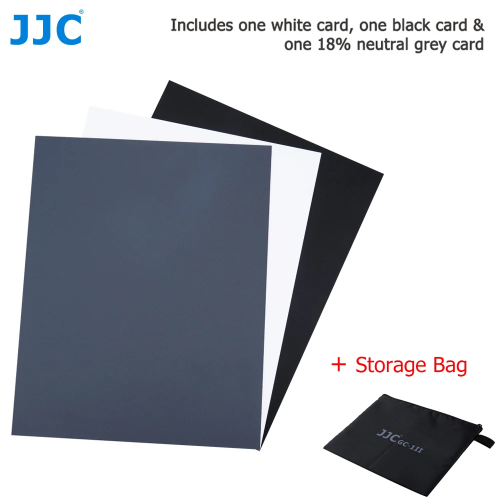 JJC 3 in 1 Digital Grey Card Water Resistant Neutral Gray Card Color
