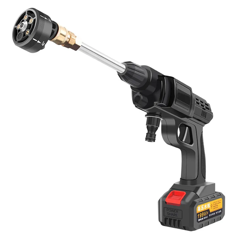 충전식 휴대용 무선 고압 세차기, 리튬 배터리 물총, 세차기 