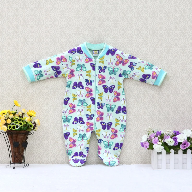 Baby Clothes Pure Cotton Zipper Rompers 0 to 12 Months