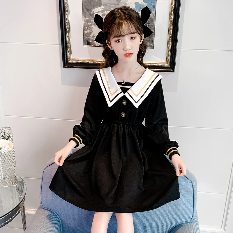

Kids School Dress For Girls Children Classic Clothes Teenager Long Sleeve Casual Dress Baby Girls Spring Autumn Clothing 4-13Y