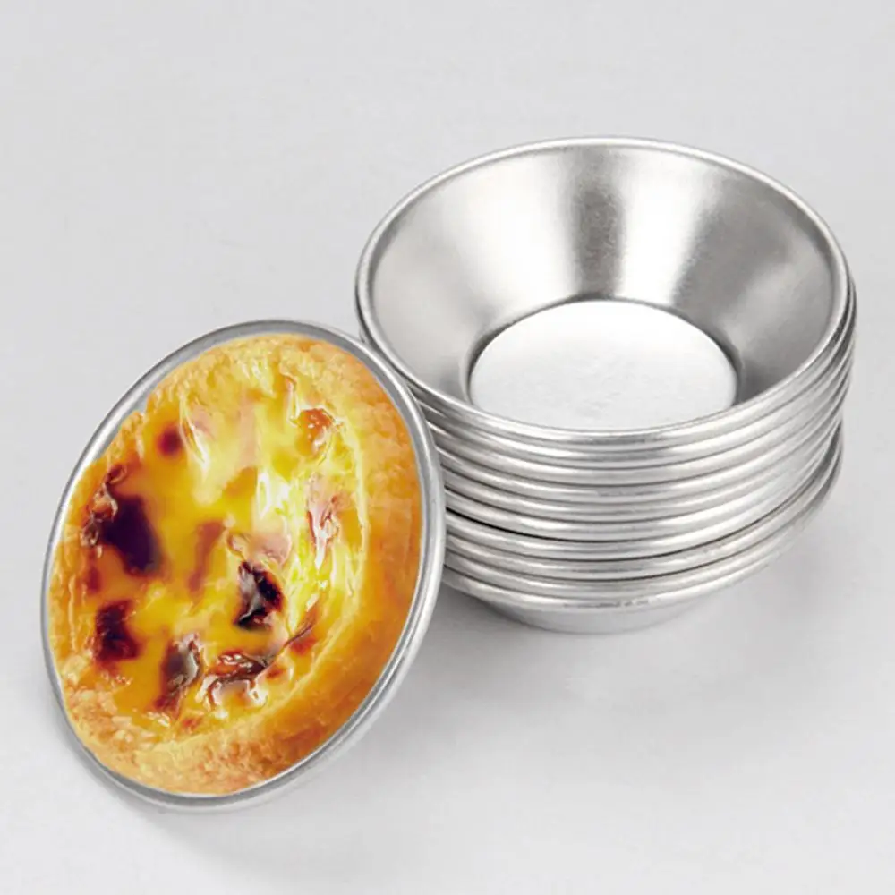 

30Pcs Aluminum Alloy Egg Tart Molds Round Shape Cupcake Mini Pie Baking Molds Reusable Muffin Baking Cups Cake Cookie Bakeware