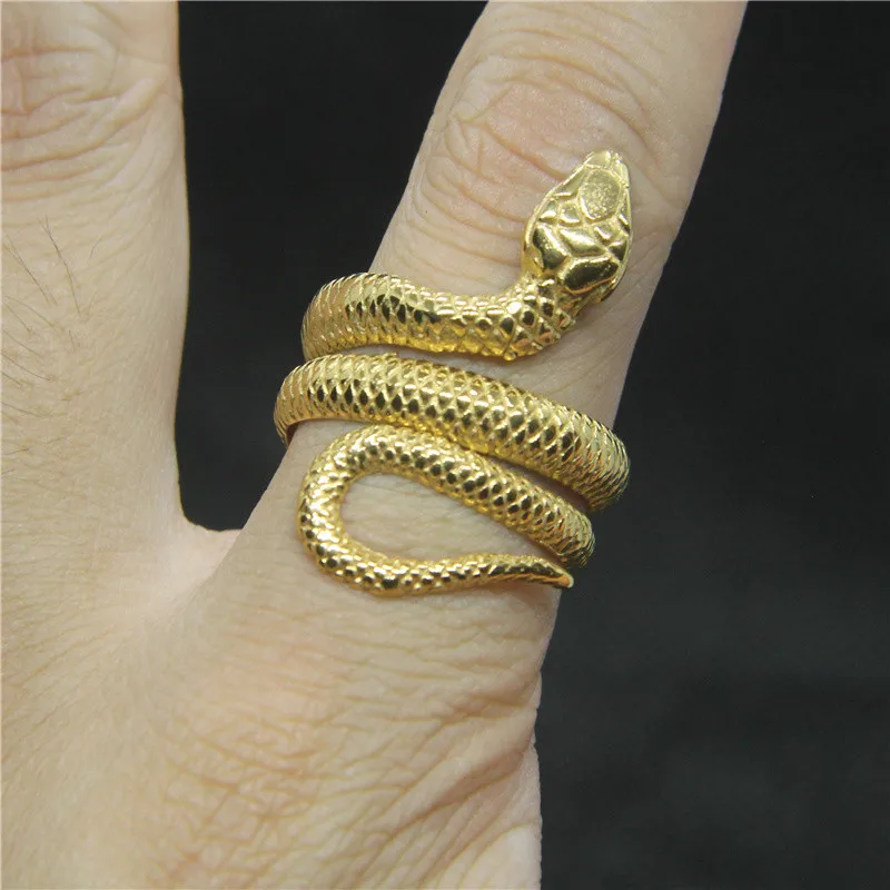 Serpent Snake Ring 316L Stainless Steel Mamba Spirit Fashion Unisex Jewellery Size 5-13 5