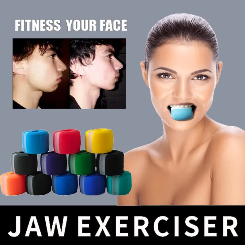 Face Masseter men facial pop n go mouth jawline Jaw Muscle Exerciser chew ball bite breaker training | Красота и здоровье