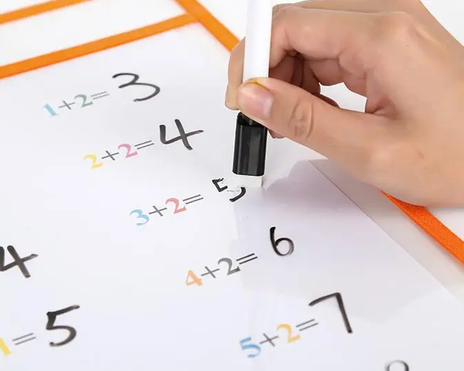 6 Sets Transparent Dry Brush Bag Can Be Reused With PVC PET Writing Dry Wipe Bag Drawing Toy For Kids Children Adult GYH 5