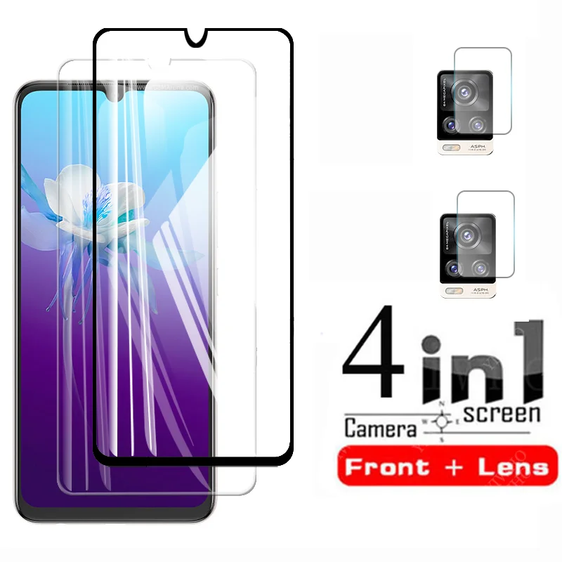 Защитная пленка 4 в 1 для экрана vivo v20 закаленное стекло объектива камеры vovi v 20 6 44