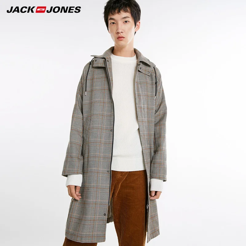 Jack Jones Autumn Mens Removable Hooded Medium Trench Coat 218321571