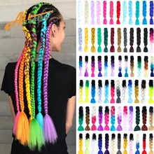 Allaosify волосы синтетические вязанные крючком косички в джамбо плетение волос одна штука 82 дюйма 165 г/шт. чистый цвет в наращивание волос