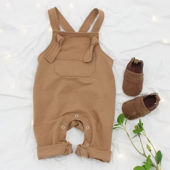 

2019 New Summer Toddler Overalls Baby Suspender Pants Solid Baby Boy Overalls Green/Brown Girls Cute Overalls Pants For Kids