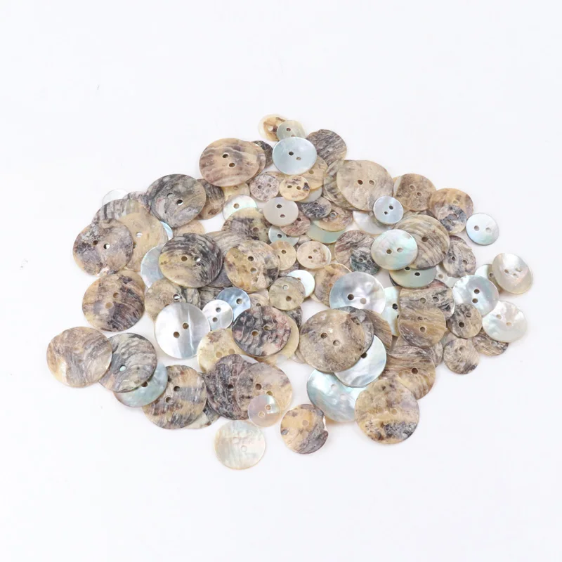 50PCS 20/18/15/12/10mm Natural Shell Sewing Buttons Color Japan Mother of Pearl MOP Round Shell 2 Hole Button Sewing Accessories