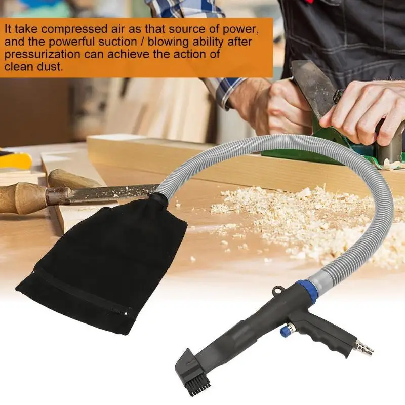 

Air Vacuum Gun Pneumatic Vacuum Cleaner Blow Suction Gun Kit Dust Absorber