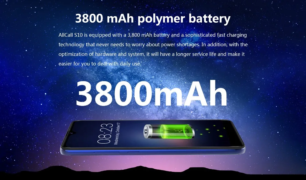 Глобальная версия Allcall S10 Android 9,0 Восьмиядерный 6,22 'HD Plus+ камера 16 Мп+ 5 Мп 3800 мАч 4 Гб ram 4G Celular смартфон