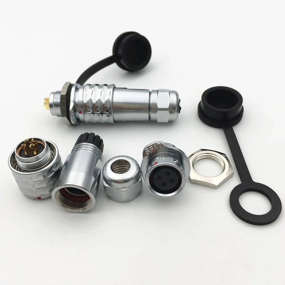 10 компл. SF12 2 3 4 5 6 7 9 Pin водонепроницаемый металлический толкатель IP67 штекер гнездо 12 мм Шасси Панель Крепление авиационный разъем