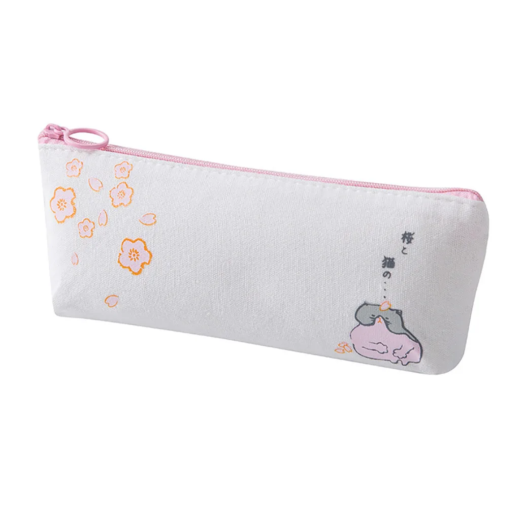 d 20/Trousse Stylo Настольный органайзер пенал Kawaii розовый Кот емкость пенал из ткани коробка для ручек для девочек школьные канцелярские сумки - Цвет: d
