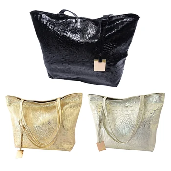 

Shoulder Bags Hot Casual Crocodile Women Big Tote Bag Ladies Handbags Bags For Women